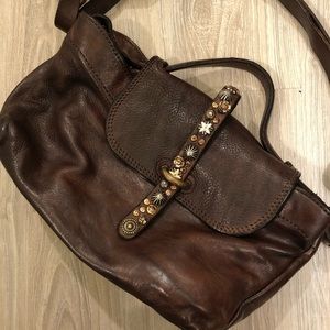 Genuine leather crossbody bag
